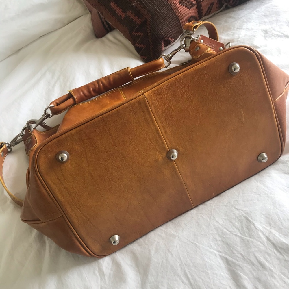 Beautiful weekender leather bag from Italy NWOT - Picture 6 of 7